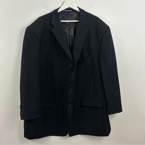 Vinci Men’s Black Button Down Long Sleeve Blazer Size 54L